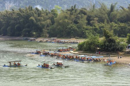 Guangxi Guilin and Yangshuo landscapeのeditorial素材