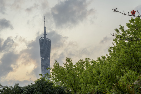 Guangzhou Tower sceneのeditorial素材