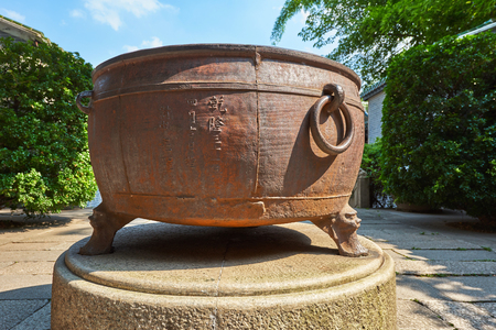 Closeup of an ancient containerのeditorial素材
