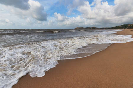 Closeup of wave in the seaの写真素材