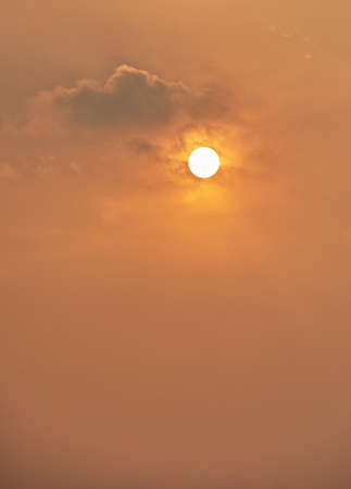 Closeup of sun in the air