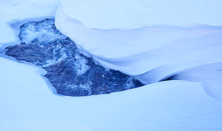 Closeup of snowの写真素材