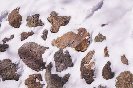 Closeup of snowの写真素材