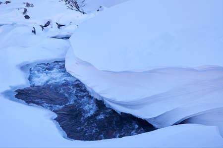 Closeup of snowの写真素材