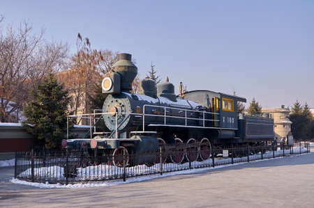 Closeup of a trainのeditorial素材