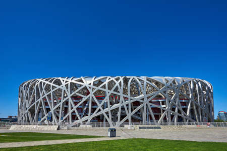 Landscape view of the Beijing national stadiumのeditorial素材