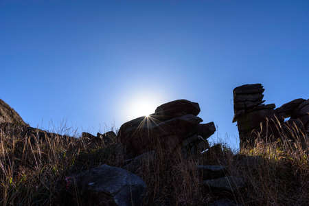 Sunbeam cover the stonesの写真素材