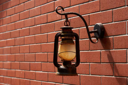 Kerosene lamp on a wall