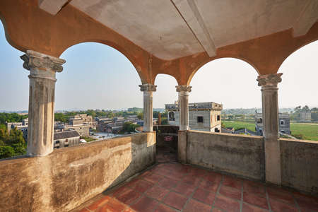 Guangdong Jiangmen Kaiping Diaolou sceneryのeditorial素材