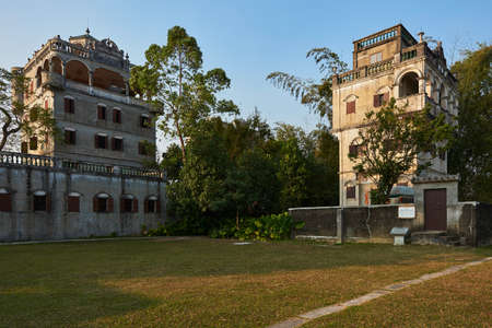 Guangdong Jiangmen Kaiping Diaolou sceneryのeditorial素材