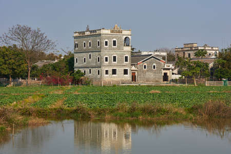 Guangdong Jiangmen Kaiping Diaolou sceneryのeditorial素材