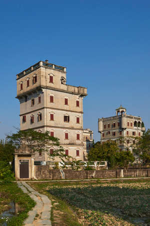 Guangdong Jiangmen Kaiping Diaolou sceneryのeditorial素材
