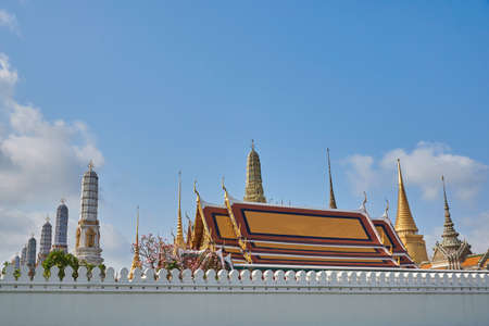 View of temples in Thailandの写真素材