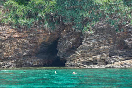 People snorkeling in the sea