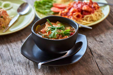 A bowl of soup