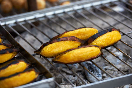Thailand grilled bananaの写真素材