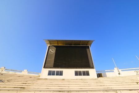 Sports scoreboard in the blue sky 