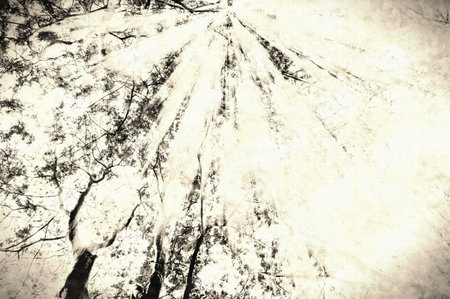 artistic conception ink mountainの写真素材