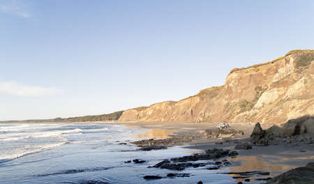 Wild beach in south Chileの写真素材