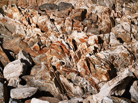 Detail of worn-out rocksの写真素材