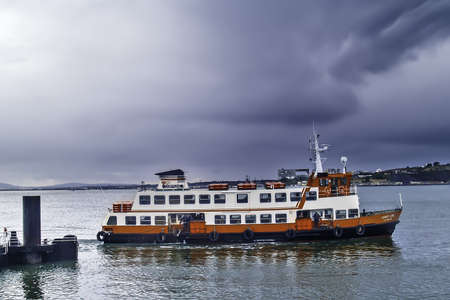 Lisbon, November 2012. A ferry  of the public company Trans Tejo, founded in 1975. Connect Lisbon with other towns through Tagus estuary.のeditorial素材