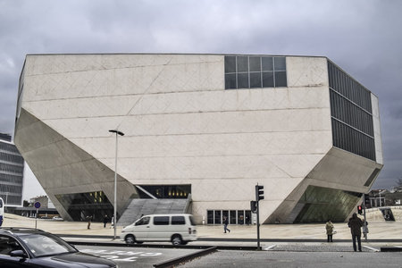 Oporto, December 2012. Music House auditorium on Boavista district. Dutch architect Rem Koolhaas...
