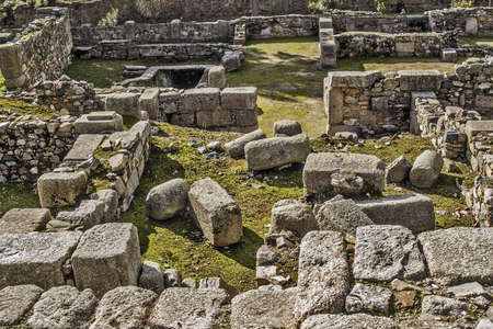 Merida, November 2012  Arab ruins inside a fortress, in Merida, capital of Extremadura region in Spain  IX century  Archeological site UNESCO World Heritage Site の写真素材
