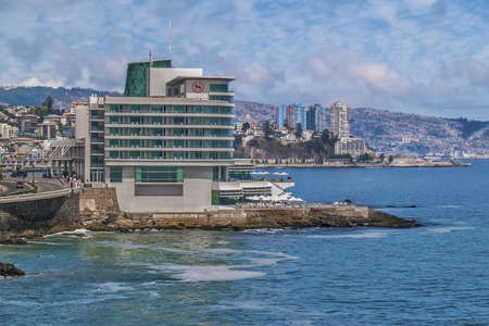 ViÃ±a del Mar, February 2011. Sheraton Miramar hotel on the Pacific Ocean coastline. 5 star. 142 rooms and suits, 10 events halls.のeditorial素材