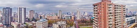 Santiago, June 2013 - General view of Santiago de Chile with houses, residentail buildings and streets  5 5 million population のeditorial素材