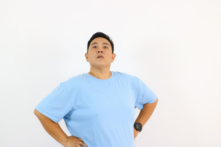 Man with open mouthの写真素材