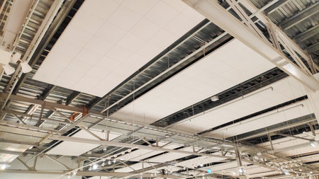 Close-up photo of the sturdy and strong iron frame roof.