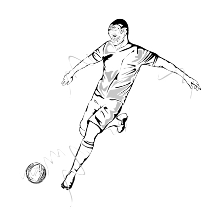 Soccer playerのイラスト素材