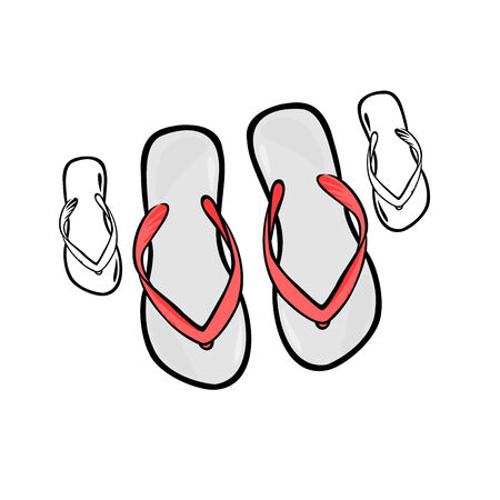Flip-flopsのイラスト素材