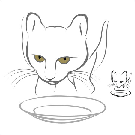 Hungry Catのイラスト素材