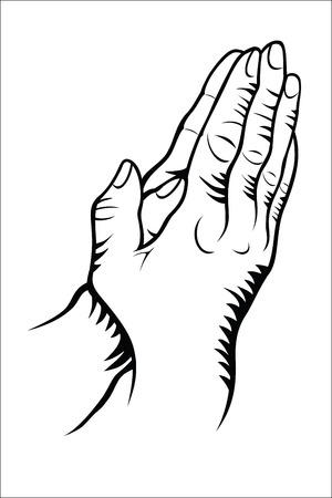 Hand prayingのイラスト素材