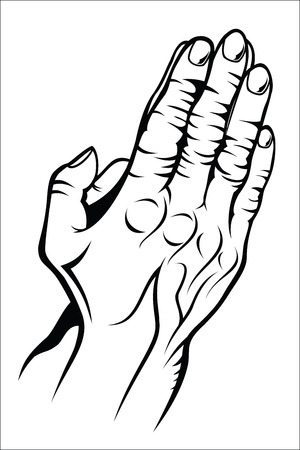 Old prying handsのイラスト素材