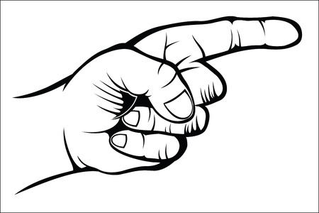 Pointing handのイラスト素材