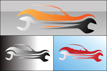 Car service logo designのイラスト素材