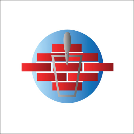 Construction logo designのイラスト素材