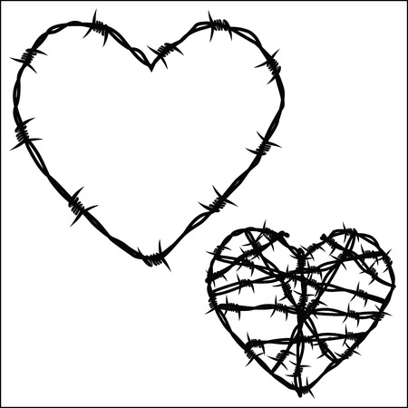 Heart of barbed wireのイラスト素材