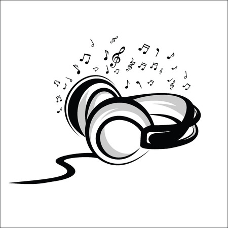Headphone sketchのイラスト素材
