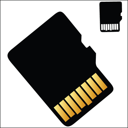 Micro SD Cardのイラスト素材