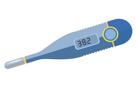 Digital Thermometer.Vector cartoon illustration isolated on white background.のイラスト素材