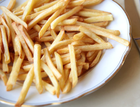Pommes Frittes on Plate