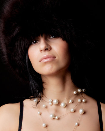 Portrait of sexy elegant lady