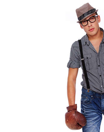 Picture of stylish young boxerの写真素材