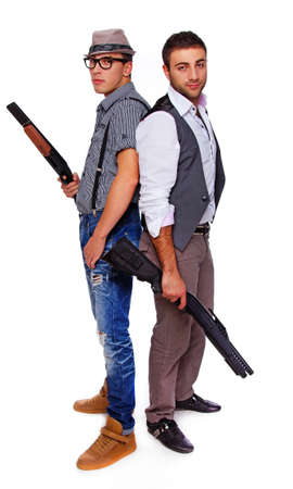 Picture of two dangerous gunnersの写真素材