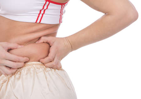Body part of a fat  woman の写真素材