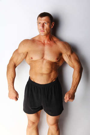 Image of muscular bodybuilder posingの写真素材