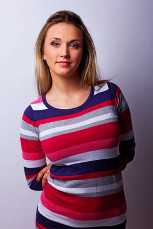 Portrait of sexy woman posing in studioの写真素材
